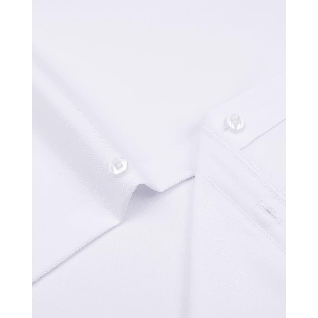 Alimens & Gentle Mens Short Sleeve Dress Shirts Wrinkle Free Solid Casual Button Down Shirts With Pocket