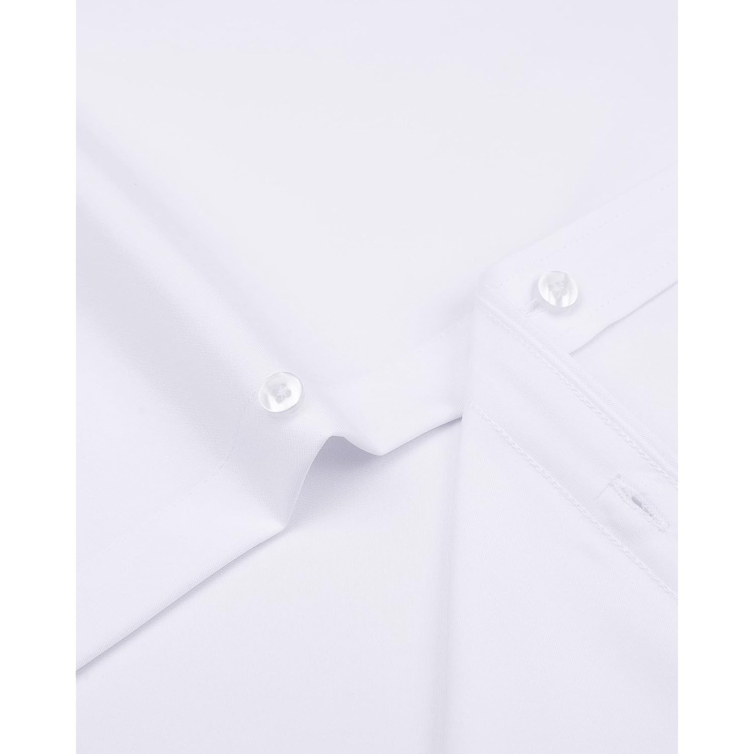 Alimens & Gentle Mens Short Sleeve Dress Shirts Wrinkle Free Solid Casual Button Down Shirts With Pocket
