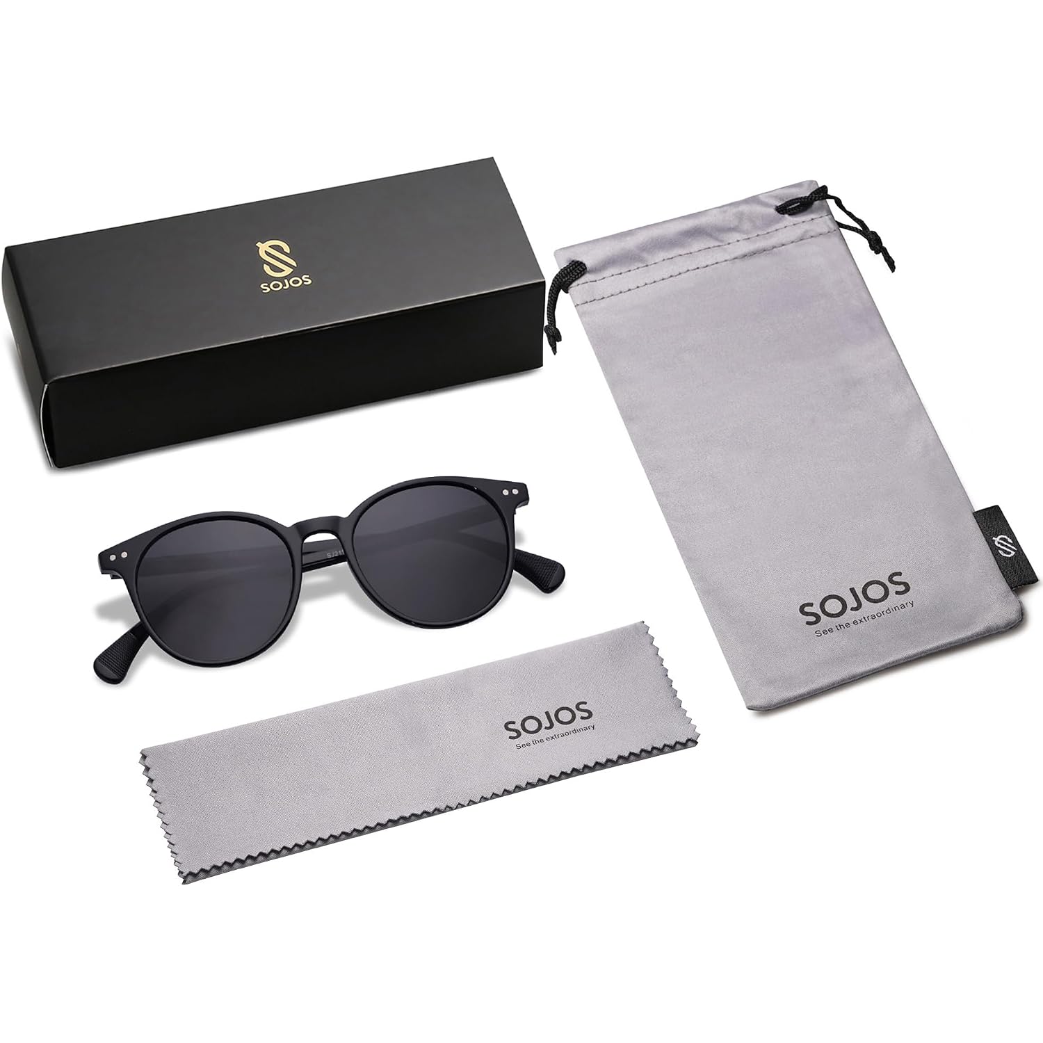 Sojos Small Round Classic Polarized Sunglasses For Women Men Vintage Style Uv400 Lens May Sj2113