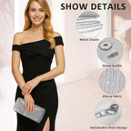 Evening Bag Clutch Purses for Women Wedding Bag Sparkling Party Handbag with Detachable Chain
