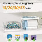 2-In-1 Trash Bag Holder Laundry & Dishwasher Pods Container,Garbage Bag Dispenser With Removable Lids,Kitchen Organizer And Under Sink Storage Box