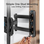 Pipishell Full Motion Tv Wall Mount For 26-65 Inch Flat Curved Tvs, Heavy Duty Single Articulating Arms, Corner Tv Mount Up To Vesa 400X400Mm And 77Lbs, Support Swivel, Tilt, Level Adjustment