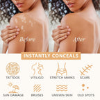 Leg Makeup Waterproof No Transfer,Legs Body Coverage Scar Tattoo Cover Up Makeup Waterproof Long Last Concealer For All Skin Tones. (1# Fairest Glow)