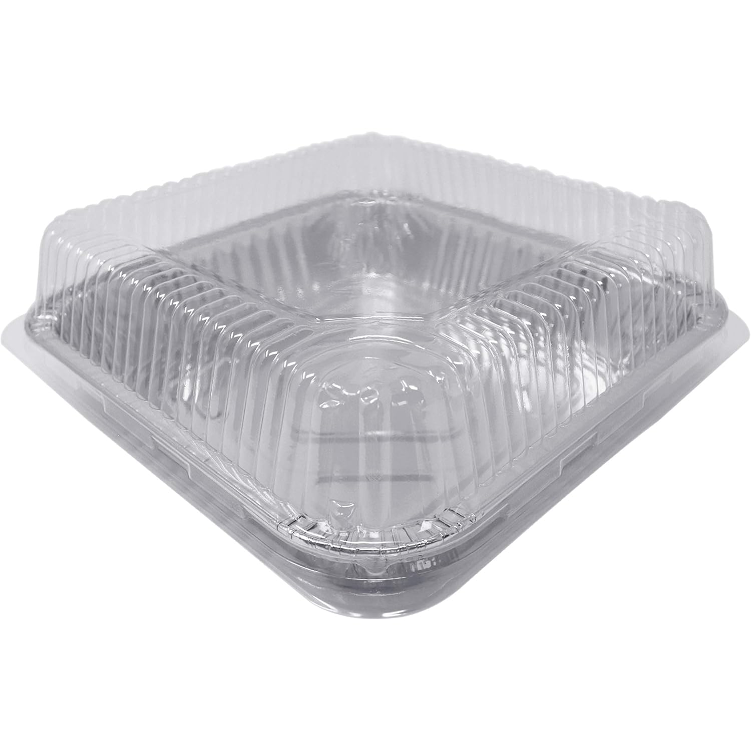 Fig & Leaf (35 Pack) 8” x 8” Square Baking Cake Pans with Plastic Dome Lids | Heavy Duty l Disposable Aluminum Foil Tins l Portable Food Containers l Perfect for Roasting Oven Toaster Cooking