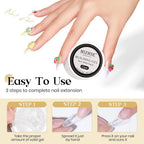 MIZHSE Solid Builder Gel Clear 3D Nail Gel, Non-Stick Hand Sculpting Gels for 3D Nail Art Carving Building Modeling, Nail Extension, Soak Off UV/LED Nail Art Salon Home DIY