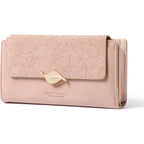 Women's Wallet Leather RFID Blocking Bifold Clutch Large Capacity Credit Card Holder with Coin Zipper Purse
