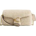 Coach Womens Tabby Chain Crossbody Bag 19 In Shearling Beige One Size
