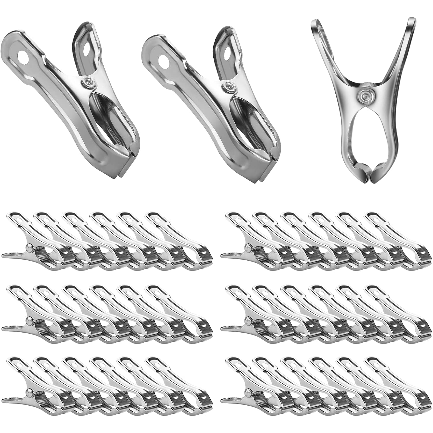 40 Pcs Garden Clips, Heavy Duty Stainless Steel Greenhouse Clamps, Greenhouse Clips For Netting, Have A Strong Grip To Hold Down The Shade Cloth Or Plant Cover On Garden Hoops Or Greenhouse Hoops