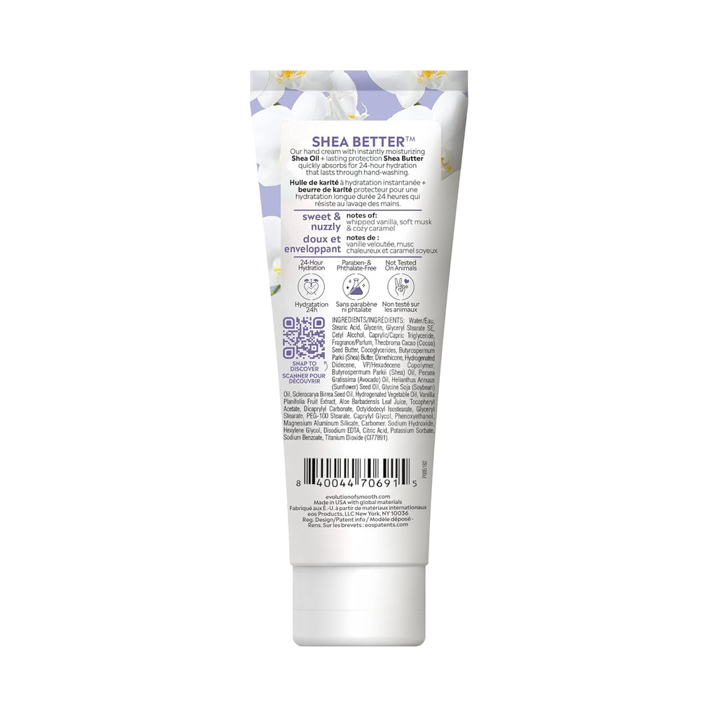 eos Shea Better Hand Cream - Vanilla Cashmere Hand Lotion | Instant Hydration + Lasting Protection | 2.5 oz