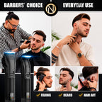Novah® Professional Hair Clippers For Men, Professional Barber Clippers And Trimmer Set, Mens Cordless Hair Clipper For Barbers Haircut Kit Fade