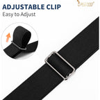 JASGOOD Women No Show Stretch Belt Elastic Web Strap Belt with Flat Buckle for Jeans Pants Dresses