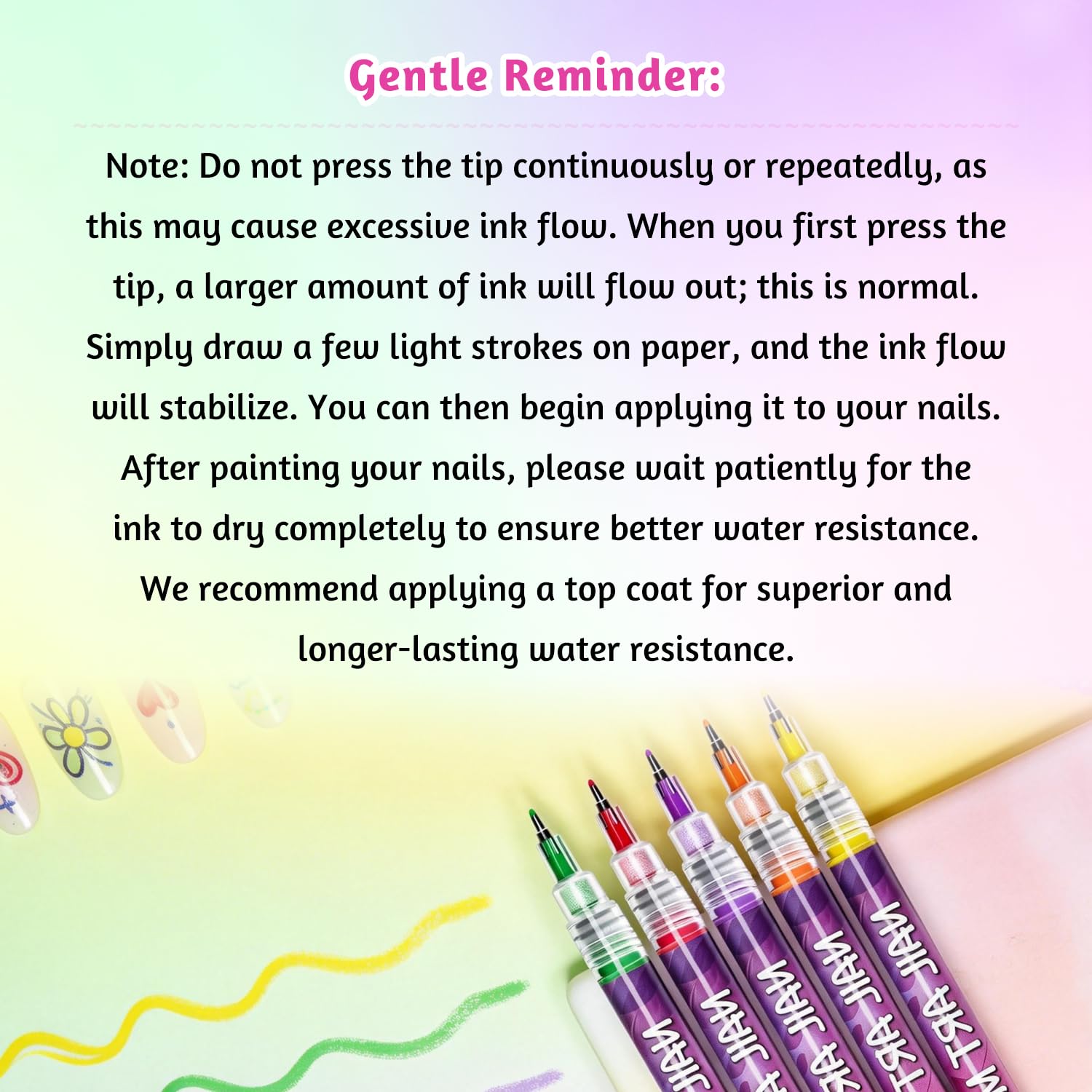 JEWHITENY 12 colors 0.5mm Nail Art Pen Kit: Quick drying Nail Polish Pens, Drawing Painting Point Liner Acrylic Painted Pen Kit for DIY Nail Design, Home & Salon Manicure Tools
