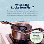 The Original Lucky Iron Fish ®. An Iron Supplement Alternative to Reduce Deficiency. NO SIDE EFFECTS. Use once daily - 5 year supply included.