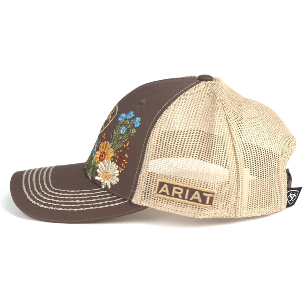 ARIAT Women's Vintage Flowers Cap, Brown