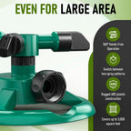 Sprinklers For Yard, Lawn & Garden Sprinkler Automatic 360 Rotating For Large Area Coverage, Grass Water Sprinkler For Kids And Pets Water Fun
