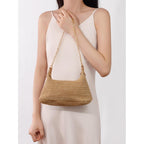 GOLDTIMO Women's Straw Woven Beach Bag Summer Vacation Shoulder Purse