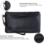 befen Genuine Leather Wristlet Clutch RFID Blocking Bag Cell Phone Wallet Purse Wristlet Wallet Purses and Handbags for Women