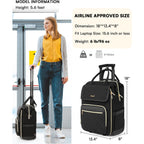 Arcoyard Rolling Backpack For Women, Travel Rolling Laptop Backpack With Wheels, Vertical & Horizontal Storage 2 In 1, Flip-Top Design, Water-Resistant Overnight College Underseat Carry On Luggage