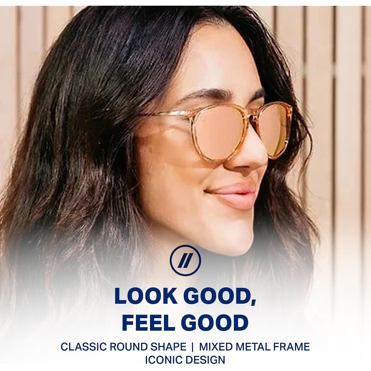 Blenders Eyewear North Park – Polarized Sunglasses – Classic Shape, Mixed Metal Frame – 100% UV Protection – For Men & Women Citrus Blast