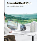 Gaiatop Usb Desk Fan, 3 Speeds Strong Airflow, 5.5 Inch Portable 90° Rotate Quiet Cooling, Small Personal Table Fans For Bedroom Home Office Travel Black