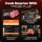 Smart Bluetooth Wireless Meat Thermometer Digital, 6 Accuracy Sensors, 0.5S Instant Read Food Thermometer, 2-In-1 100H Battery Fast Charge Base, App Control & Custom Menu For Bbq, Grill, Smoker, Oven