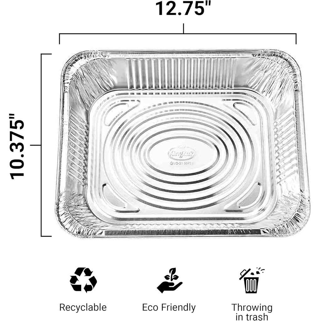 Aluminum Pans Half Size, 9X13, Extra Heavy Duty Disposable Foil Pans For Baking (30 Pack) Roasting & Chafing, Deep Tin Foil Bakeware, Steam Table Tray, Cookware, Food Prepping, Cake & Oven Pan