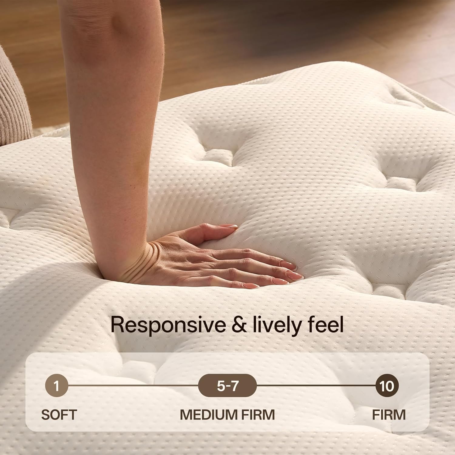 Queen Mattress 12 Inch, Medium Plush Hybrid Queen Size Mattress with Memory Foam & Individually Wrapped Pocket Coils, Pressure-Relieving Support & Motion-Reducing Design