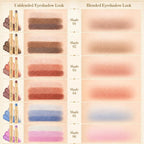 3 Color Eyeshadow Stick In Set Of 6, Long Lasting & Waterproof Creamy Eye Shadow, With Vitamin E Makeup For Day & Night Look, 1.13 Oz