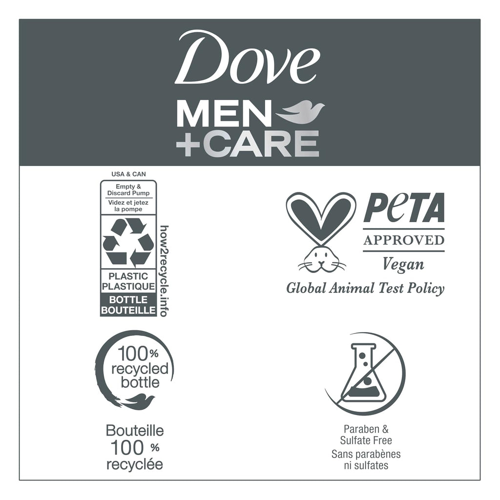 Dove Men + Care 2-In-1 Shampoo + Conditioner Sandalwood & Cardamom Oil For Thick & Full Hair, + Vitamin B3 & Mineral Complex, 17.5 Oz