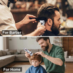 Ciicii Mens Hair Clippers And Trimmers Set, Professional Cordless Barber Clippers For Hair Cutting Kit (Electric Razor Shavers & Beard/Hair Trimmer Haircut Kit) Clippers For Men Diy Home Salon