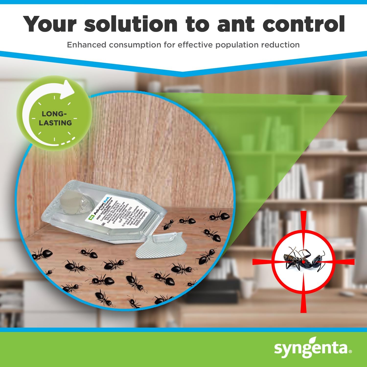 Syngenta Advion Ant Gel Station Insecticide, Ready-To-Use Gel Bait With The Active Ingredient Indoxacarb, Ant Bait For Use Indoor And Outdoor, 1 Box (3 Total Stations)