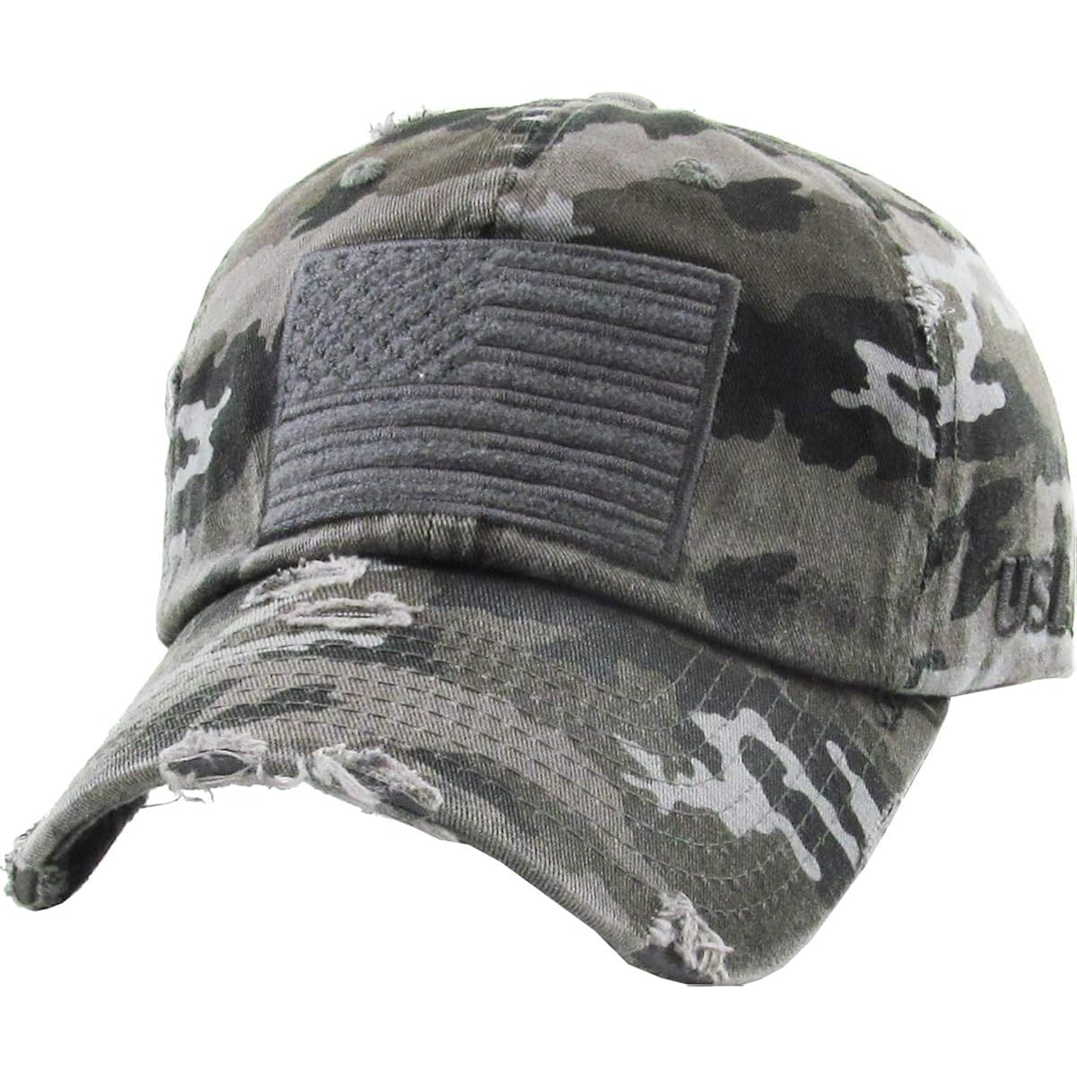 KBETHOS Flag USA America Military Thin Blue Line Thin Red Line Vintage Distressed Baseball Cap Dad Hat Unisex Adjustable… Black Camouflage Tactical Operator Classic