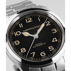 Hamilton Khaki Field Murph Automatic Men'S Watch, 38Mm Stainless Steel Case, Swiss Made, Black Dial Analog Wrist Watch, 100M Waterproof, Sapphire Crystal, 3-Hand Movement, Stainless Steel Strap