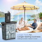 Portable 4 Gallon Misting System With 15000Mah Rechargeable Pump, 33Ft Hose – Powerful Outdoor Water Bucket Misters For Outside Patio Cooling, Backyard, Canopy, Camping, Umbrella, Sports, Greenhouse
