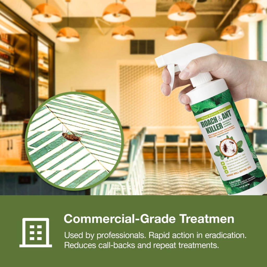 Ecovenger® Roach And Ant Killer 16 Oz | Kills On Contact | Extended 4-Week Deterrence | Peppermint Scent | Child And Pet Safe