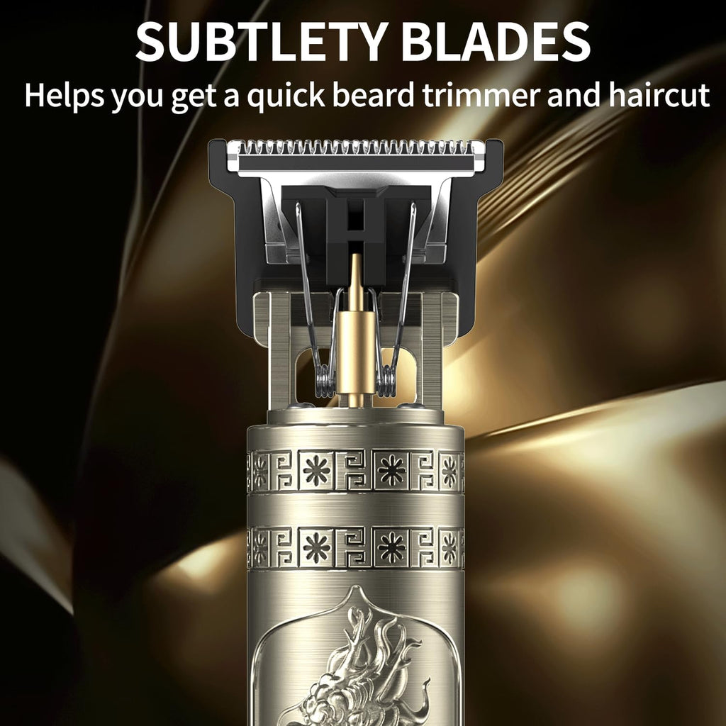 Beard Trimmer for Men-Hair Clippers for Men-Cordless Rechargeable Hair Clipper and Trimmer-Beard Shaver Barbershop (Bronze)
