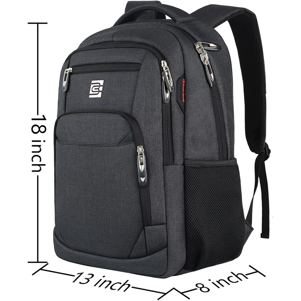 Laptop Backpack,Business Travel Anti Theft Slim College Backpack | Water Resistant Durable Computer Bag Gift For Women & Men Fits 15.6 Inch Laptop And Notebook - Black