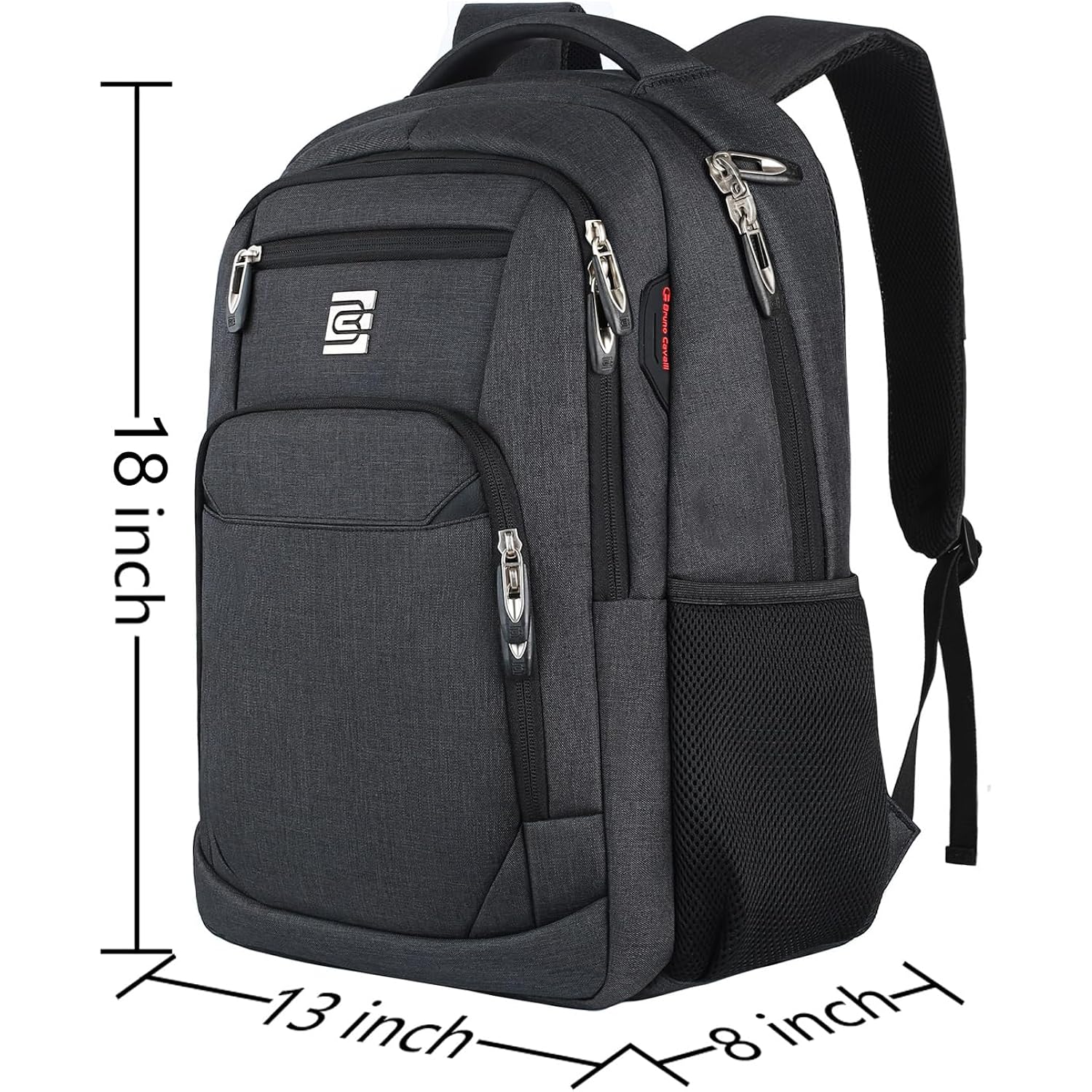 Laptop Backpack,Business Travel Anti Theft Slim College Backpack | Water Resistant Durable Computer Bag Gift For Women & Men Fits 15.6 Inch Laptop And Notebook - Black