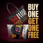 Afroyla Afrocentric Art Totebag for Black Women – Premium Leather, Work & Everyday Bag, Ideal Gift for Her on Mother's Day