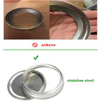 Wide Mouth Canning Lids and Rings for Ball or Kerr,Mason Jar Large Lids and Bands Set of 12