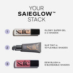 Saie Slip Tint Tinted Moisturizer with SPF 35 - Light Coverage, Glowy Skin Tint & Mineral Sunscreen for Face with Hydrating Hyaluronic Acid - Summer Makeup Essential - Shade Three + Half (1.35 oz)