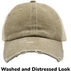 Womens Ponytail High Messy Bun Hats Distressed Baseball Caps Unconstructed Washed Dad Hat Girls Trucker Ponycaps Sun Hat 03-light Khaki