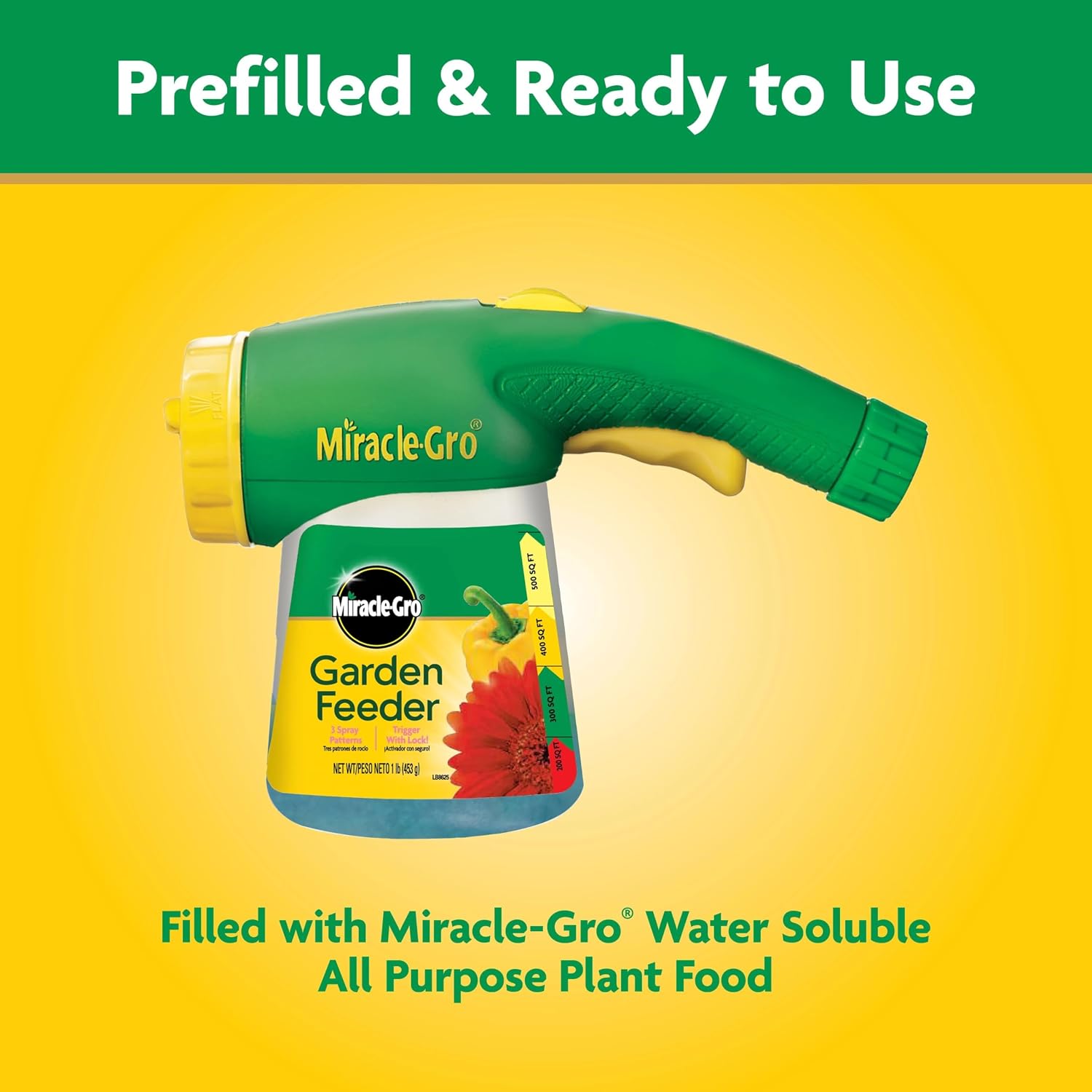 Miracle-Gro Garden Feeder With Water Soluble All Purpose Plant Food, 1 Lb. | Hose-End Feeder For Outdoor Plants