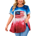 Womens Plus Size Tops Short Sleeve Swing Flare Flowy Tunic Loose Fit Summer Casual Blouses To Wear With Leggings