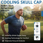 2 Pack Cooling Skull Caps For Men & Women, Breathable 3D Mesh Sweat Wicking Running Hat For Cycling Helmet Liner