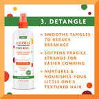 Cantu Care For Kids Haircare Regimen Set With Large Size Shampoo + Conditioner + Detangler + Leave-In Conditioner (Pack Of 4)