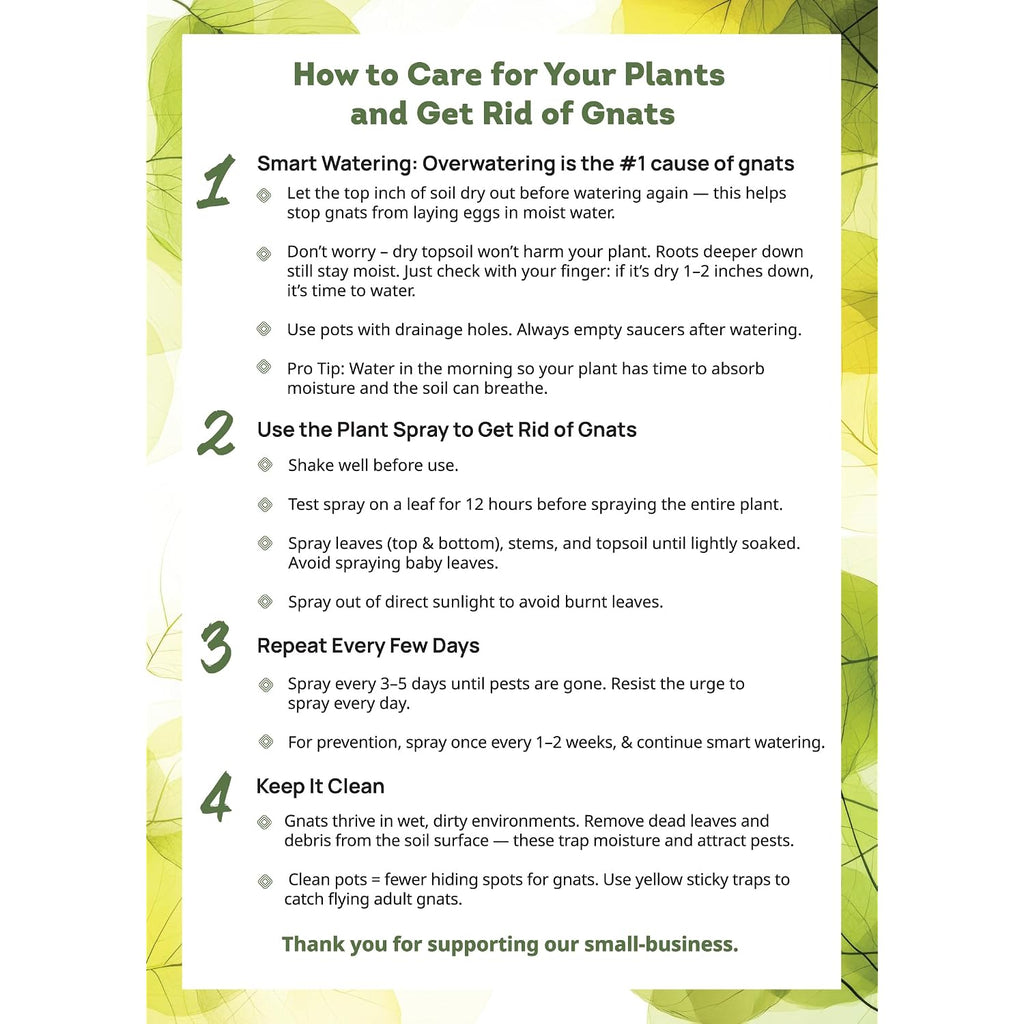 Kate'S Garden Plant Spray For Insects & Getting Rid Of Gnats. Fungus Gnat Killer & Bug Spray For Indoor Plants (16Oz, Pet Safe, Non Toxic)