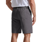 Coofandy Mens Casual Shorts 9" Flat Front Elastic Waist Linen Dress Shorts Lightweight Summer Outfits With Pockets