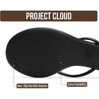 Project Cloud 100% Genuine Leather Kitten Heels For Women Footwear - Memory Foam Fashion Thong Heels For Women - Lightweight Summer Sandals For Womens 2026 (Mango)