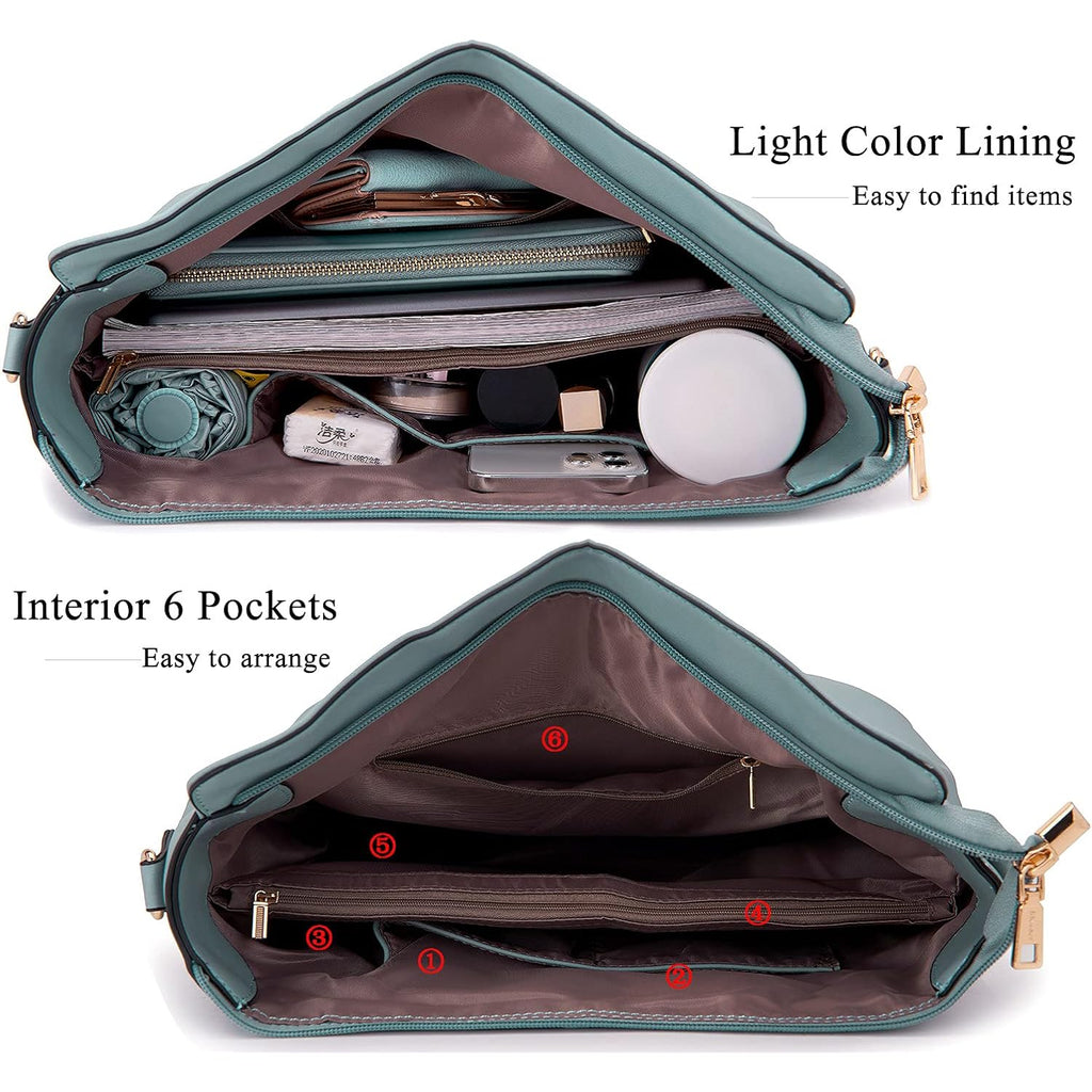 Large Crossbody Bags Ladies Shoulder Handbags Purse and Wallet Set for Women Totes Hobo Purses